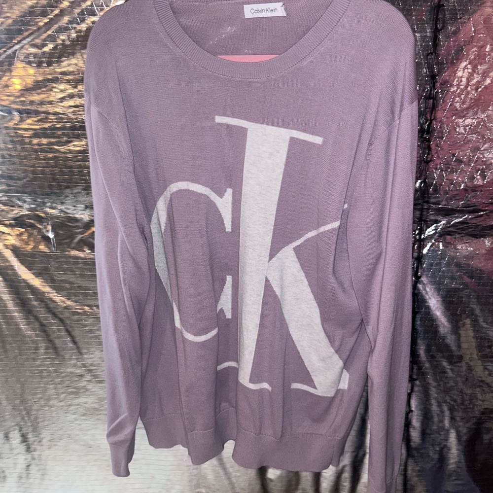 Calvin Klein Women’s XL Lavender Crew Neck Sweater